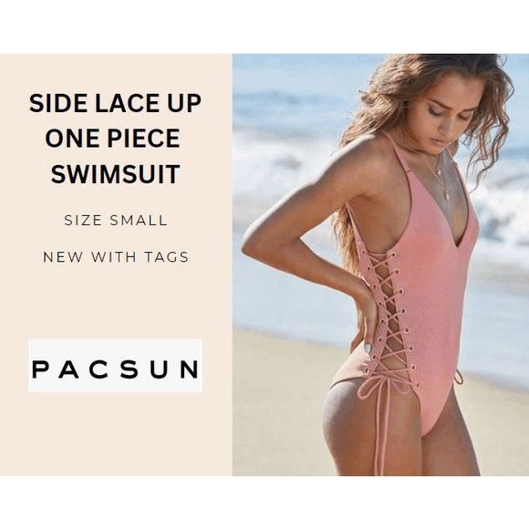 PacSun Other - PacSun Side Lace-Up One Piece Swimsuit Size Small NEW